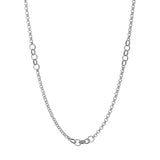 Lagos Sterling Silver Caviar 5-Ring Station Chain Necklace Designer Jewellery Lagos