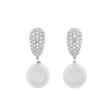 18K White Gold 12.6mm South Sea Pearl Diamond Earrings Fine Jewellery Modaselle