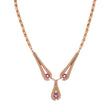14K Rose Gold 6.18 Carat Pink Sapphire Necklace Fine Jewellery Modaselle