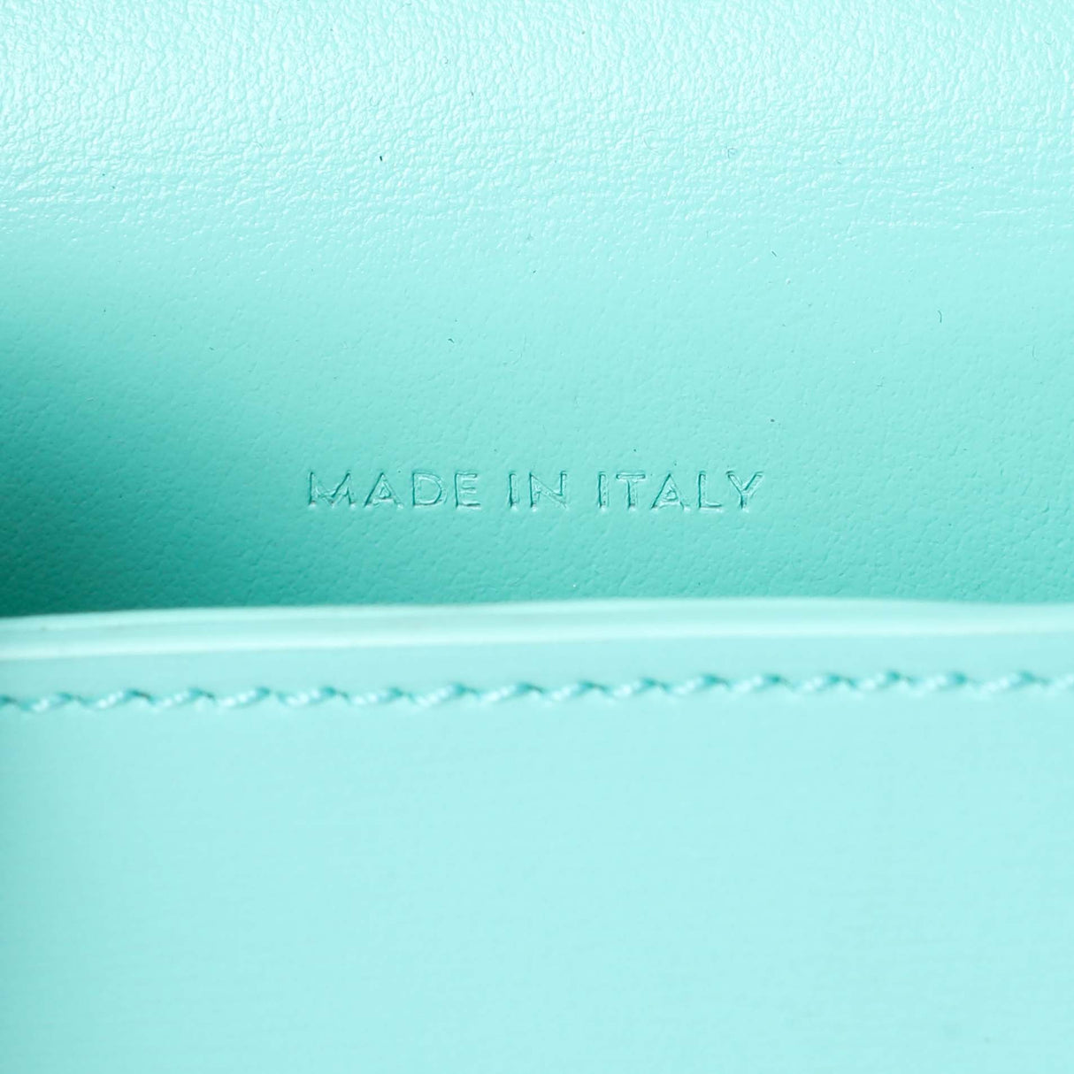 Celine Turquoise Shiny Calfskin Triomphe Airpods Case Accessories Celine
