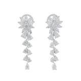 18K White Gold 3.38 Carat Diamond Cascade Earrings Fine Jewellery Modaselle