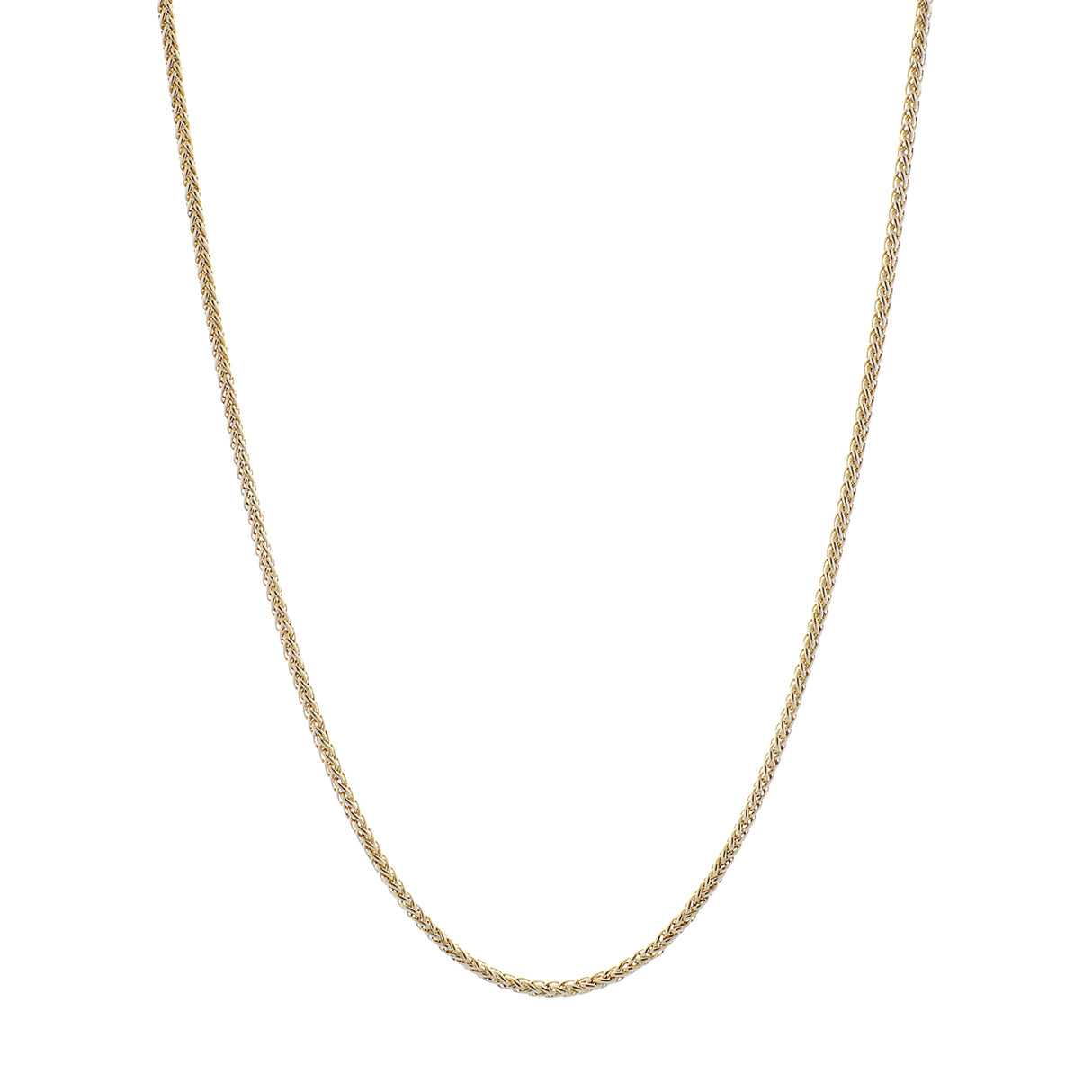 18K Yellow Gold Wheat Link Chain Fine Jewellery Modaselle