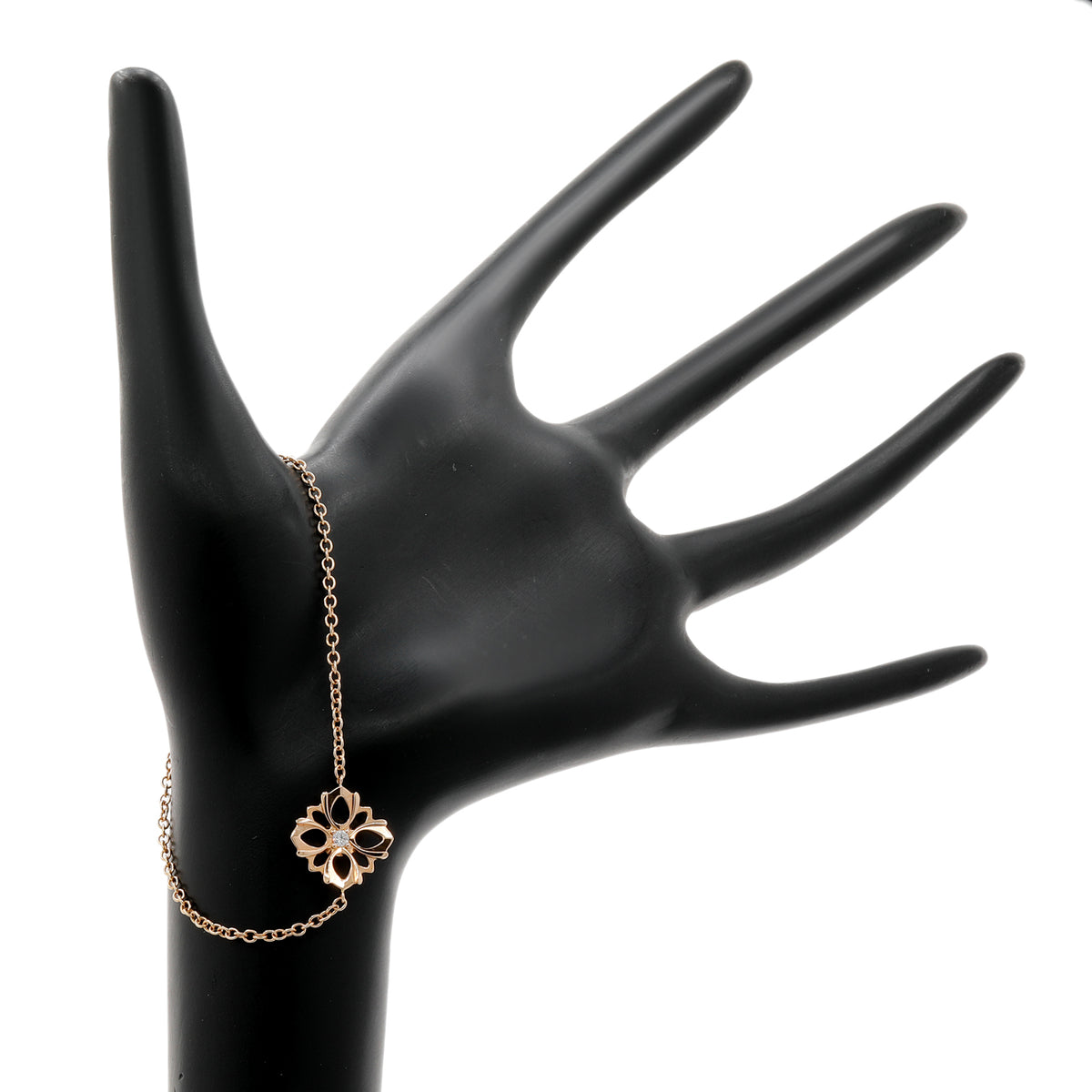 Gucci 18K Rose Gold Diamond Flora Bracelet Designer Jewellery Gucci