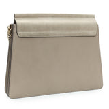 Chloe Motty Grey Calfskin Suede Medium Faye Shoulder Bag Handbags Chloe