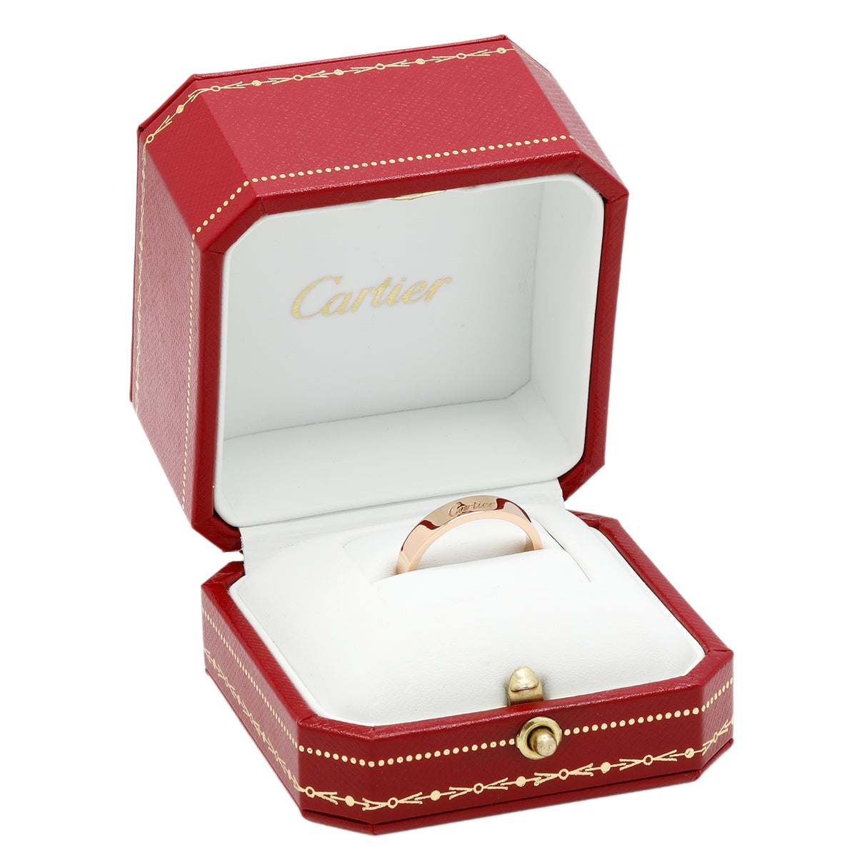 Cartier 18K Rose Gold C de Cartier Wedding Band Ring Designer Jewellery Cartier