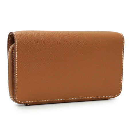 Hermes Epsom Gold 1957 To Go Wallet Handbags Hermes