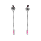 18K White Gold Di Modolo Pink Tourmaline Drop Earrings Fine Jewellery Modaselle