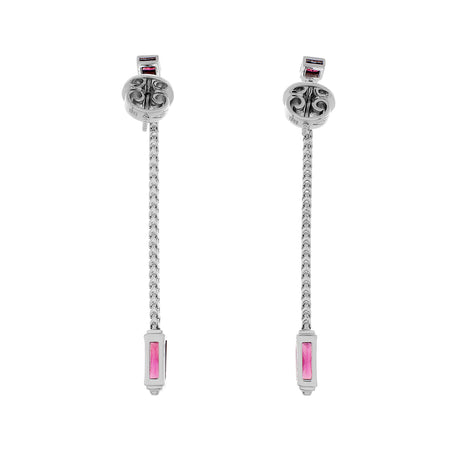 18K White Gold Di Modolo Pink Tourmaline Drop Earrings Fine Jewellery Modaselle
