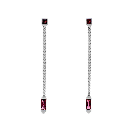 18K White Gold Di Modolo Pink Tourmaline Drop Earrings Fine Jewellery Modaselle