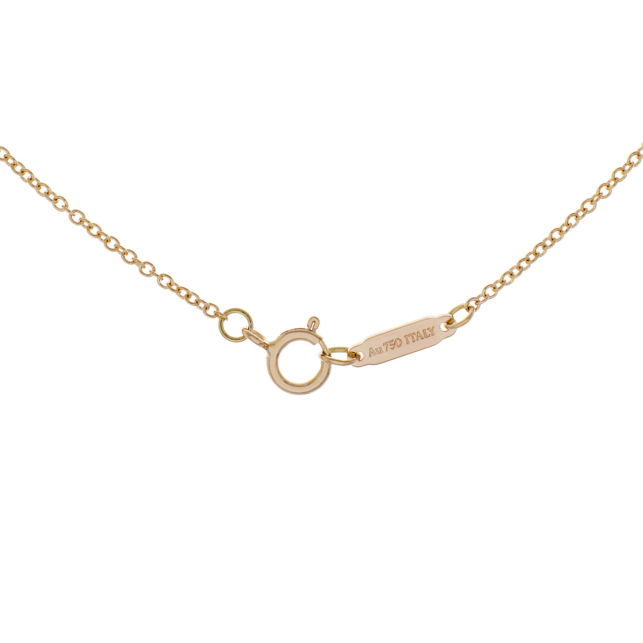 Tiffany & Co. 18K Rose Gold Diamond Small T Smile Pendant – Modaselle