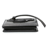 Balenciaga Black Crocodile Embossed Wallet