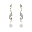 14K Yellow/White Gold South Sea Pearl Earrings Fine Jewellery Modaselle
