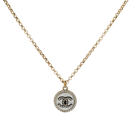 Chanel Round CC Pearl Crystal Pendant Designer Jewellery Chanel