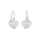 Tiffany & Co. Sterling Silver Carved Heart Earrings Designer Jewellery Tiffany and Co