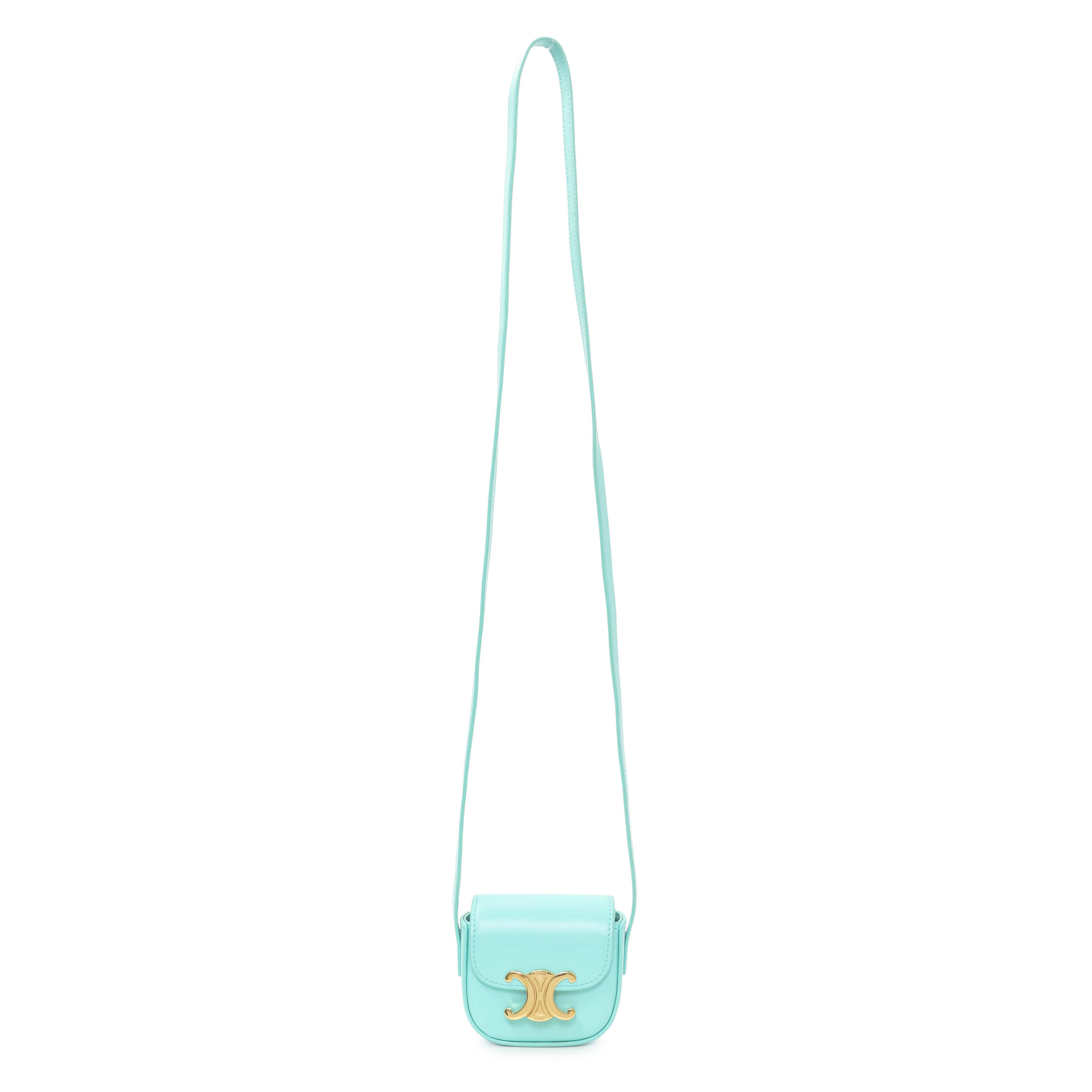 Celine Turquoise Shiny Calfskin Triomphe Airpods Case – Modaselle