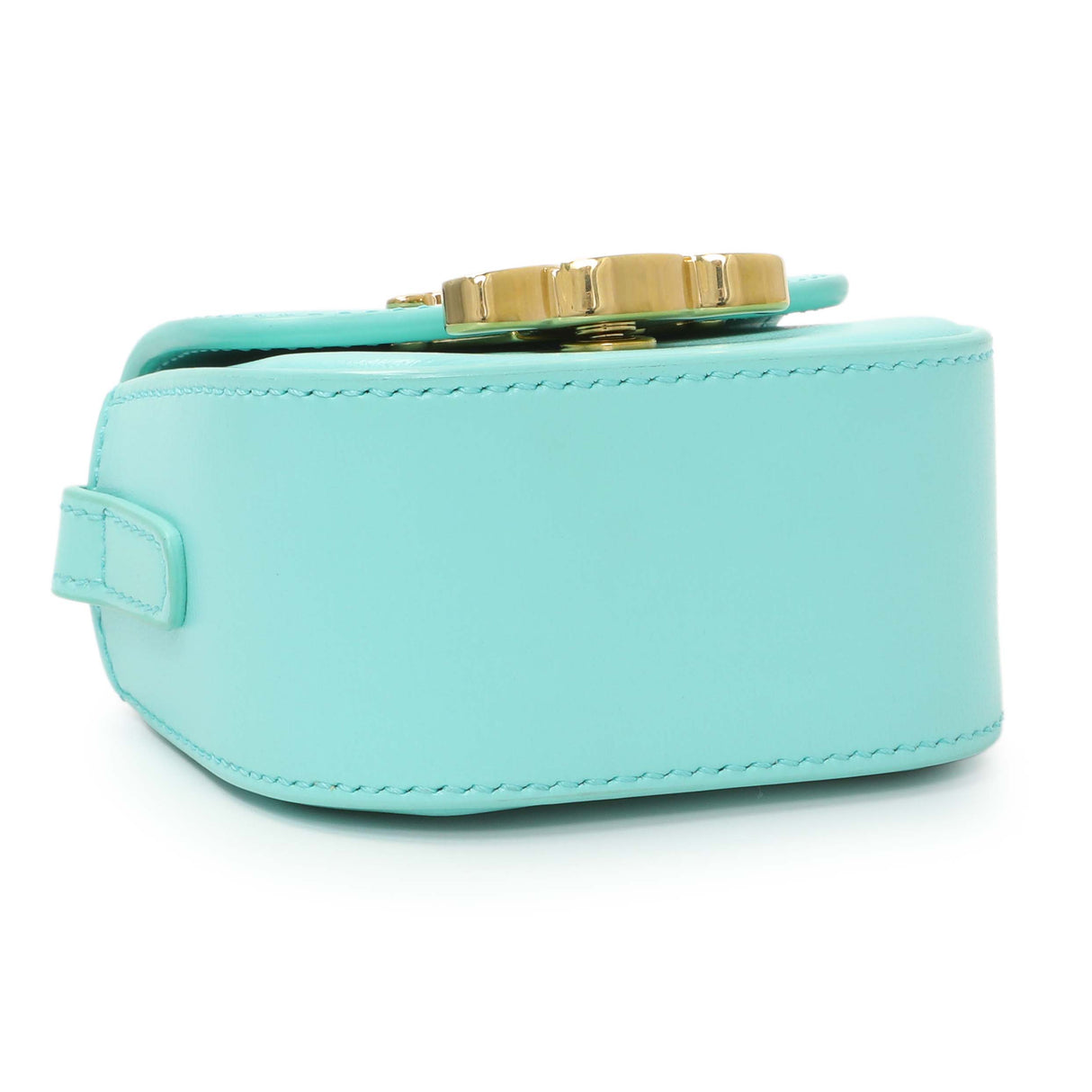 Celine Turquoise Shiny Calfskin Triomphe Airpods Case Accessories Celine