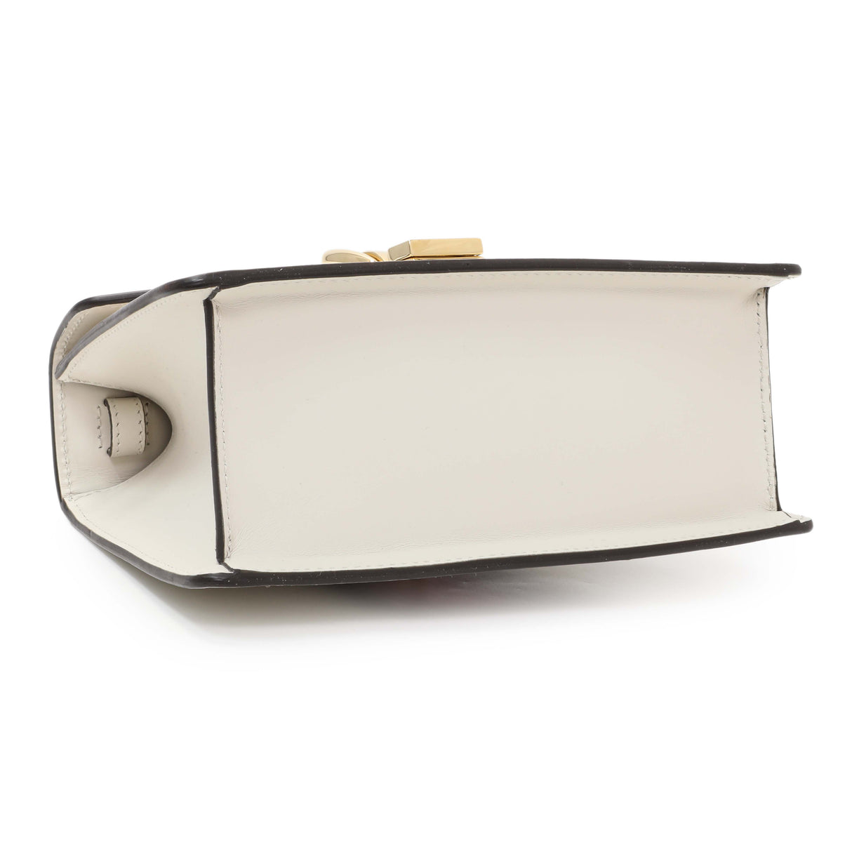 Gucci White Calfskin Mini Sylvie Top Handle Bag Handbags Gucci