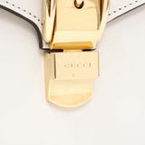Gucci White Calfskin Mini Sylvie Top Handle Bag Handbags Gucci