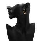 14K Yellow Gold Hoop Earrings Fine Jewellery Modaselle