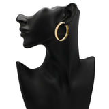 18K Yellow Gold Hoop Earrings Fine Jewellery Modaselle
