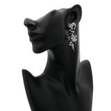 Chanel 18K White Gold Diamond Onyx Cafe Society Midnight Earrings Designer Jewellery Chanel