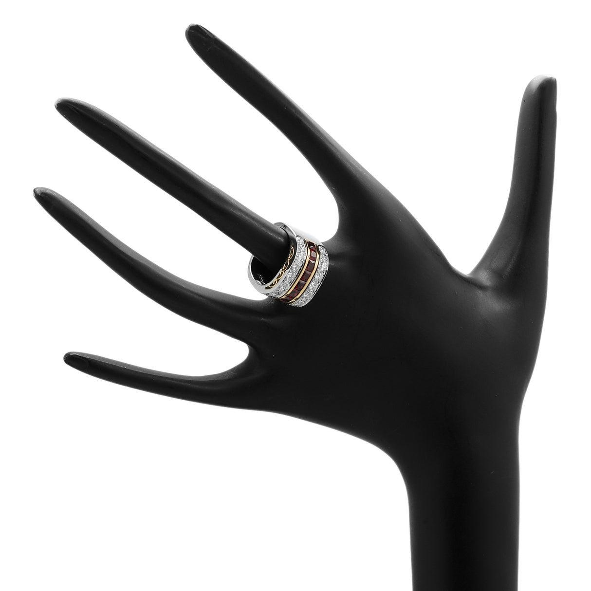 19K Montecristo 1.68 Carat Ruby Diamond Band Ring Fine Jewellery Modaselle