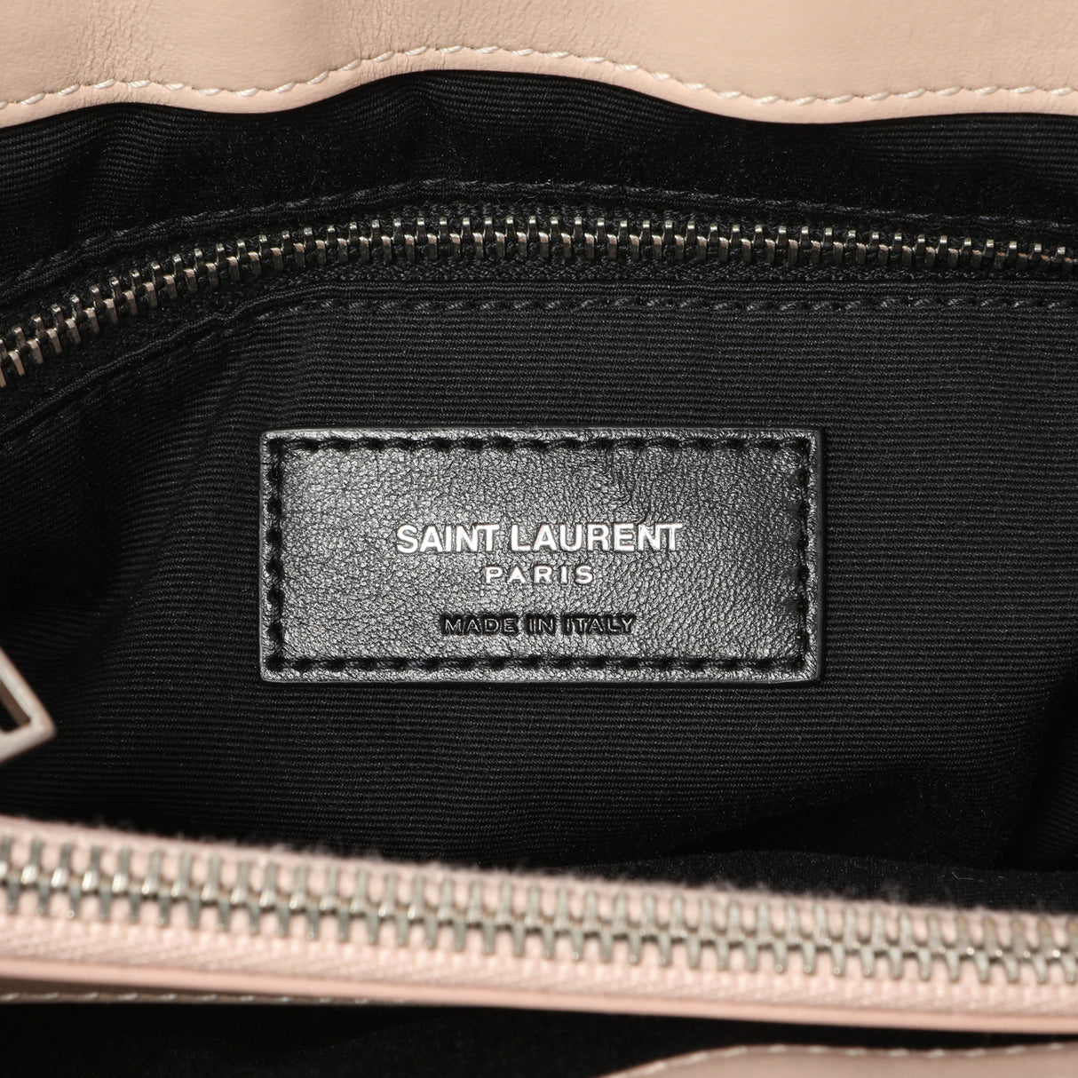 Saint Laurent Beige Calfskin Y Quilted Monogram Medium Loulou Chain Satchel