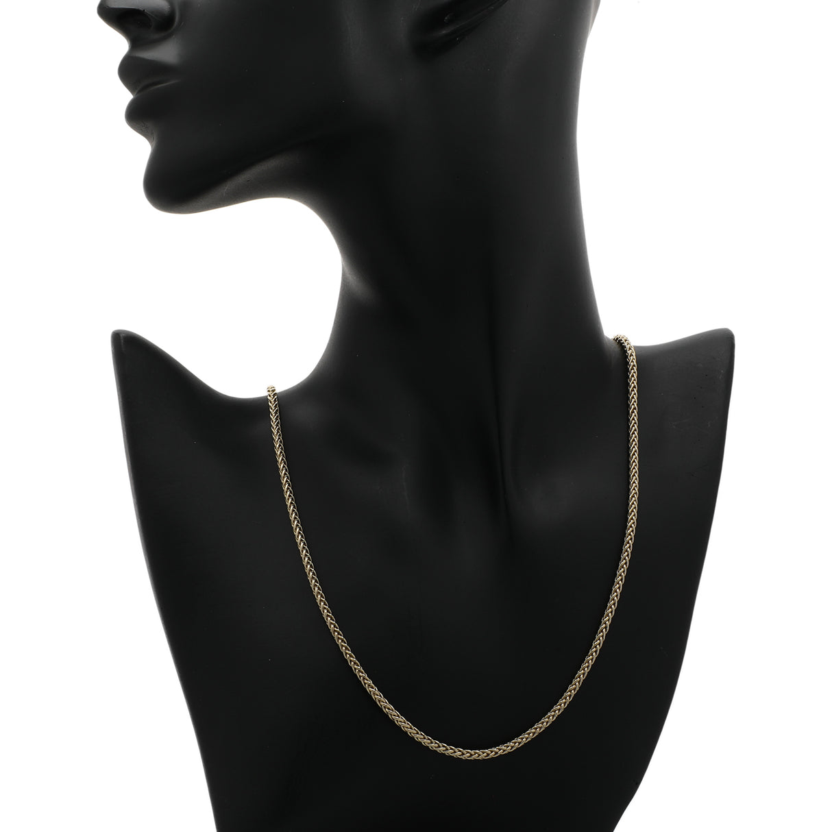 18K Yellow Gold Wheat Link Chain Fine Jewellery Modaselle