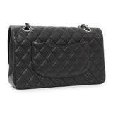 Chanel Black Quilted Caviar Medium Double Flap Handbags Chanel