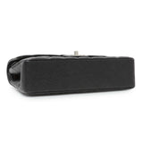 Chanel Black Quilted Caviar Medium Double Flap Handbags Chanel