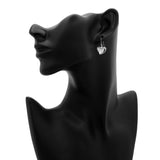 Tiffany & Co. Sterling Silver Carved Heart Earrings Designer Jewellery Tiffany and Co