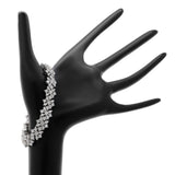 18K White Gold 13.22 Carat Diamond Quatrefoil Bracelet Fine Jewellery Modaselle