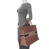 Christian Dior Burgundy Oblique Large Book Tote Handbags Christian Dior