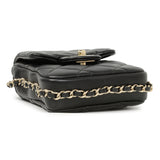 Chanel Black Quilted Lambskin My Precious Phone Case Flap Bag