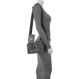 Christian Louboutin Cafe Green Camouflage-Print Funky Spikes Crossbody Bag Handbags Christian Louboutin