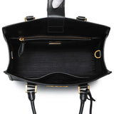 -temp-Prada Black Saffiano Soft Calfskin Tote Entrupy#6423TQW Modaselle