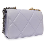 Chanel Light Purple Quilted Lambskin 19 Wallet On Chain