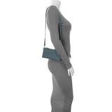 Bottega Veneta Teal Intrecciato Nappa Mini Pouch with Strap Handbags Bottega Veneta
