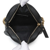 Saint Laurent Black Chevron Quilted Grain de Poudre Round Camera Bag Handbags Saint Laurent