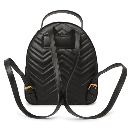 Gucci Black Calfskin Matelasse GG Marmont Backpack