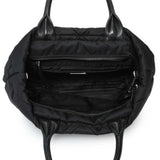 Prada Black Re-Nylon Padded Double Handled Zip Tote Handbags Prada