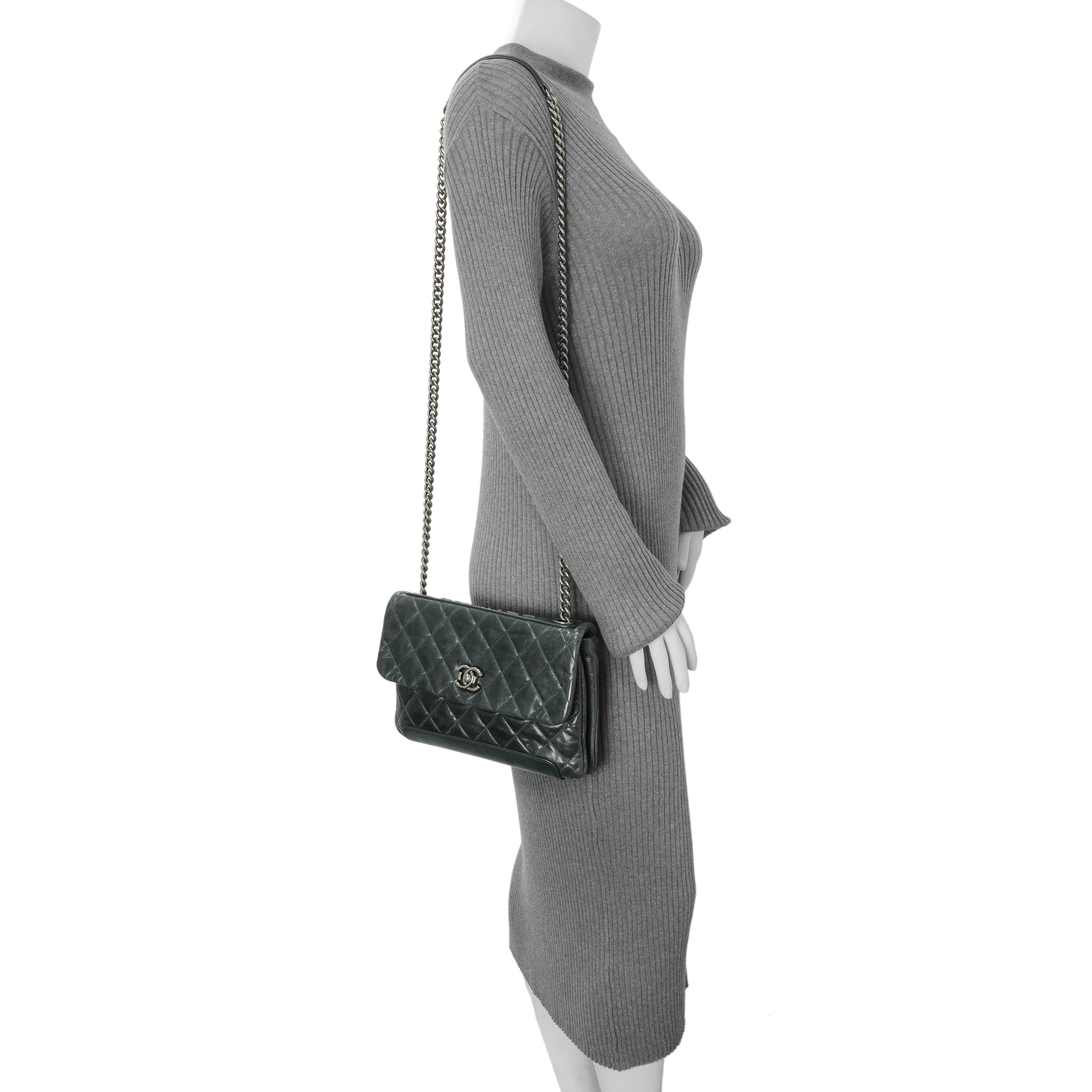Chanel Teal Glazed Calfskin Crossbody Flap – Modaselle
