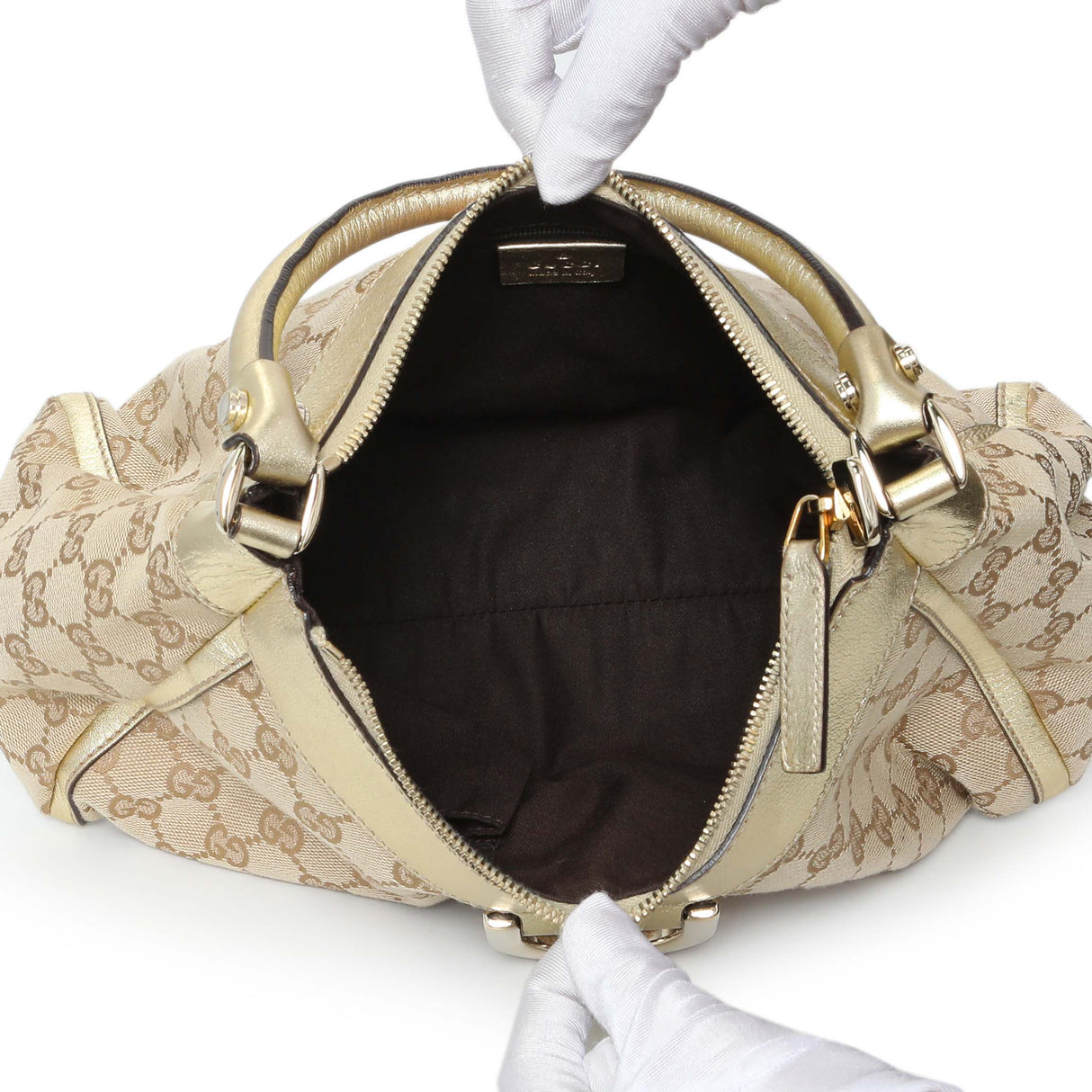 Gucci Monogram Canvas Abbey D Ring Bag Small