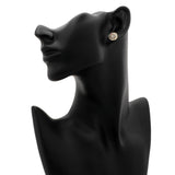 18K Yellow Gold 4.36 Carat Diamond Earrings Fine Jewellery Modaselle