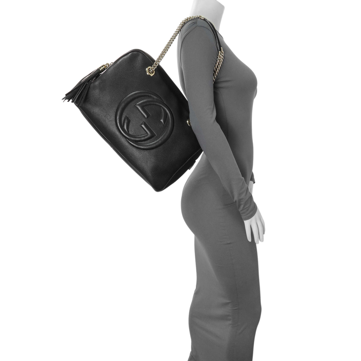 Gucci Black Calfskin Gucci Soho Bowler Handbags Gucci