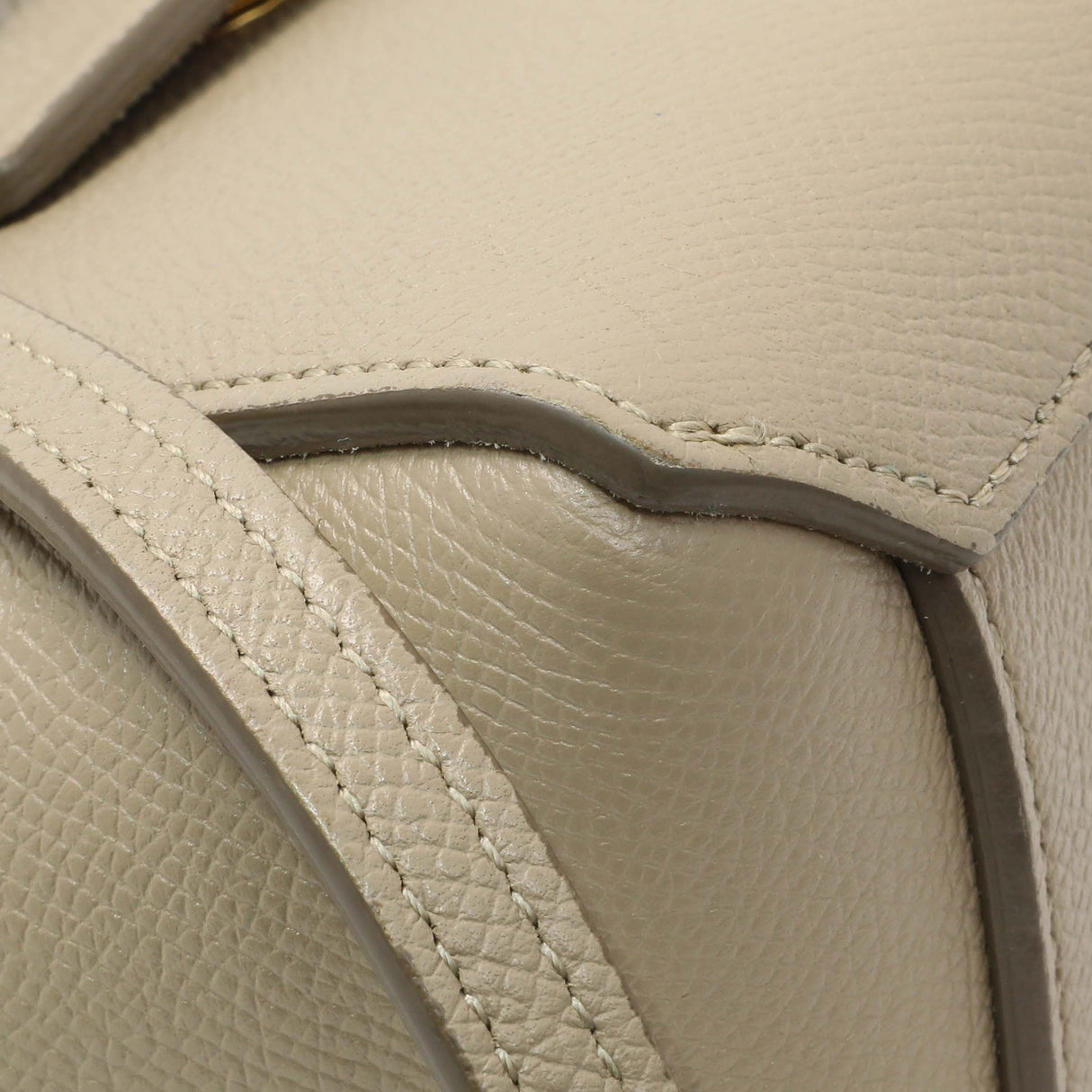 Celine Beige Grained Calfskin Pico Belt Bag Handbags Celine