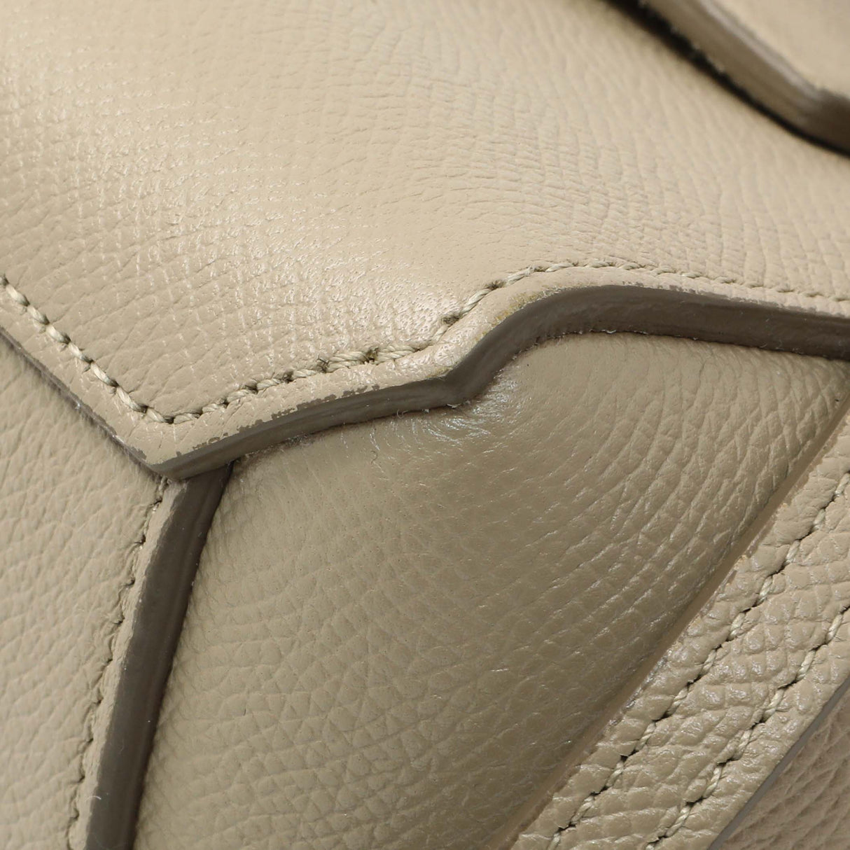 Celine Beige Grained Calfskin Pico Belt Bag Handbags Celine