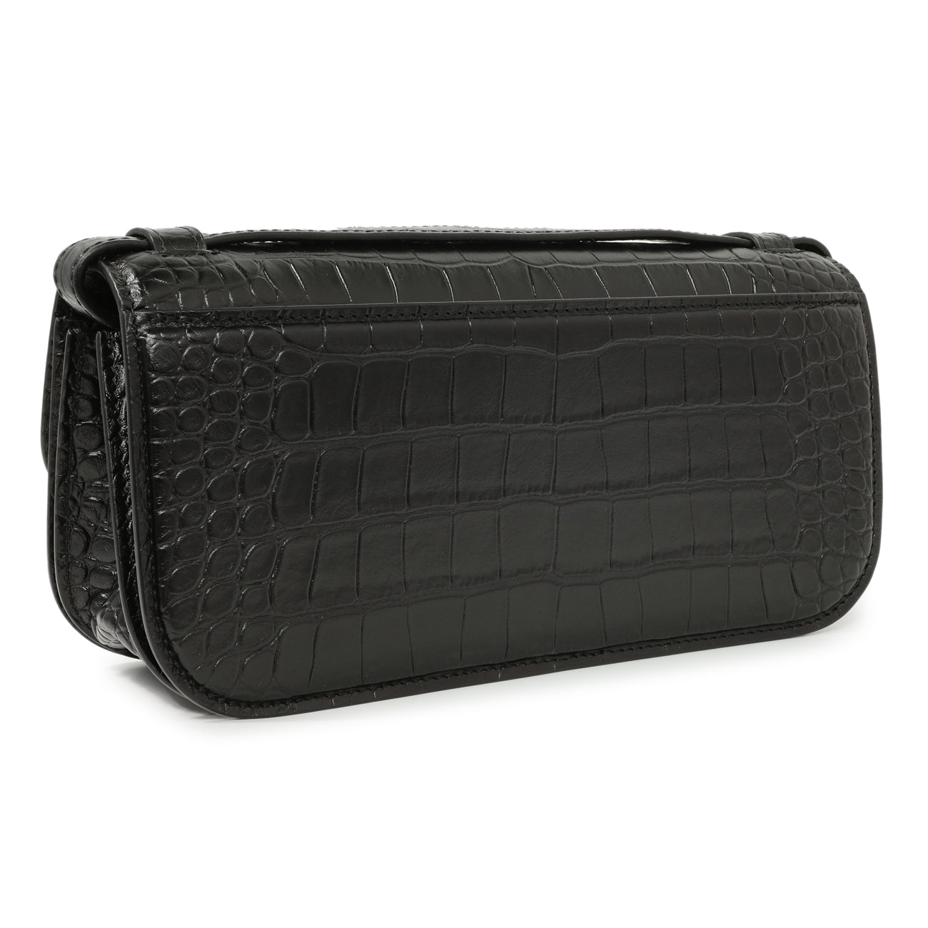 Balenciaga Black Crocodile Embossed Small Gossip Bag – Modaselle