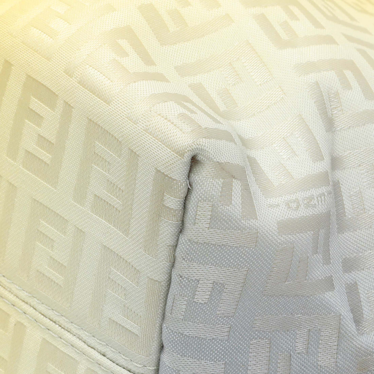 Fendi Yellow Grey Zucchino Canvas Tote