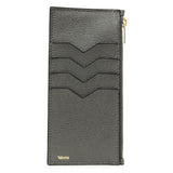 Valextra Grey Calfskin Card Holder With Zip